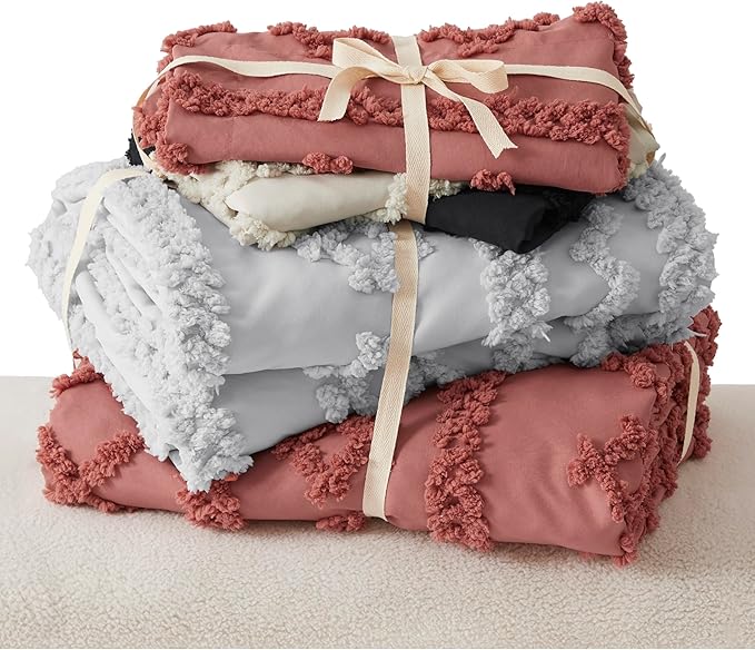 Bedsure Boho Duvet Cover Queen Size, Soft & Comfortable Elegant Design Boho Bedding for Decoration, Machine Washable Comforter Cover for All Seasons,Includes 1 Duvet Cover & 2 Pillow Shams,Black