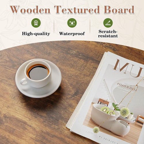 OLIXIS Wooden Coffee Table - Lift Top Design with Hidden Storage Compartment | Rustic Style for Small Spaces