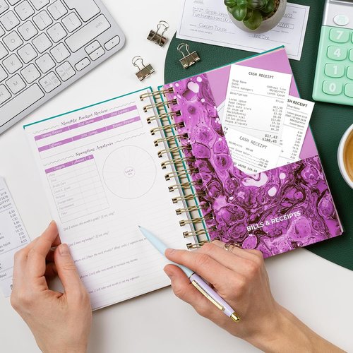 GoGirl Budget Planner - Monthly Bill Organizer & Expense Tracker Notebook Journal, Compact Turquoise