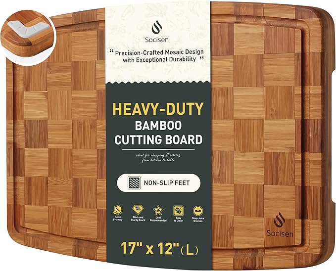 Bamboo Cutting Boards Non Toxic Wood Wooden Cutting Board for Kitchen Non Slip Christmas Xmas Birthday Law Step Stepmom Stepmother Have Everything Good Unique Useful Present