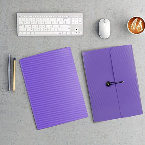 Skiennix Accordion File Organizer - 13 Pocket Expanding File Folder for Home, Office & Travel (Purple)