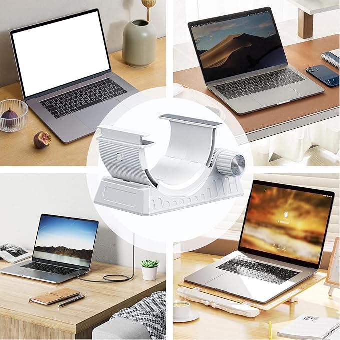 Adjustable Laptop Stand, Foldable Desk Support, C-Shaped Laptop Stand, Office Home Bed Desktop Tablet Couch Car Work Study, Portable Ergonomic for Efficient Work and Study Setup Lightweight
