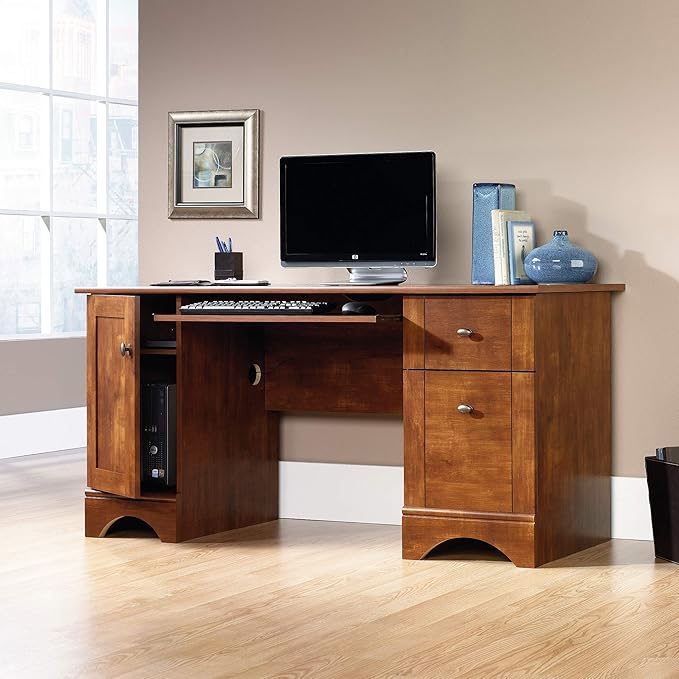 Sauder Miscellaneous Office Computer Desk, Brushed Maple finish