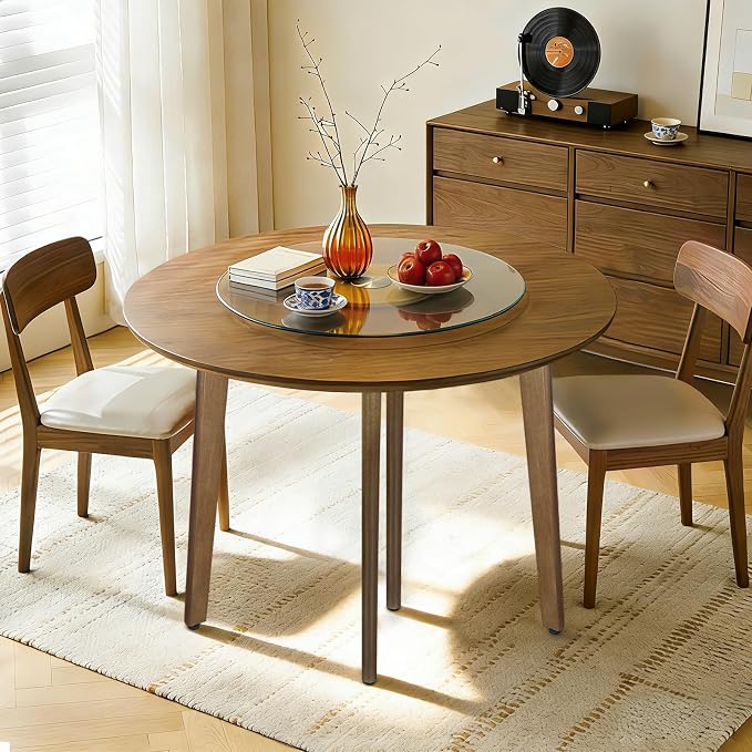 QLLY 26 inch Slant Wooden Table Legs, Solid Wood Angled Desk Legs, Furniture Legs, Set of 4, Easy to Install - Perfect for DIY Dining Tables, Coffee Tables, and Benches (Walnut, 26")