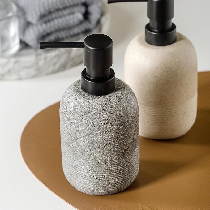 GalDal Soap Dispenser Grey,Hand Soap Lotion Dispenser for Bathroom Countertop,Soap Dispenser for Kitchen.