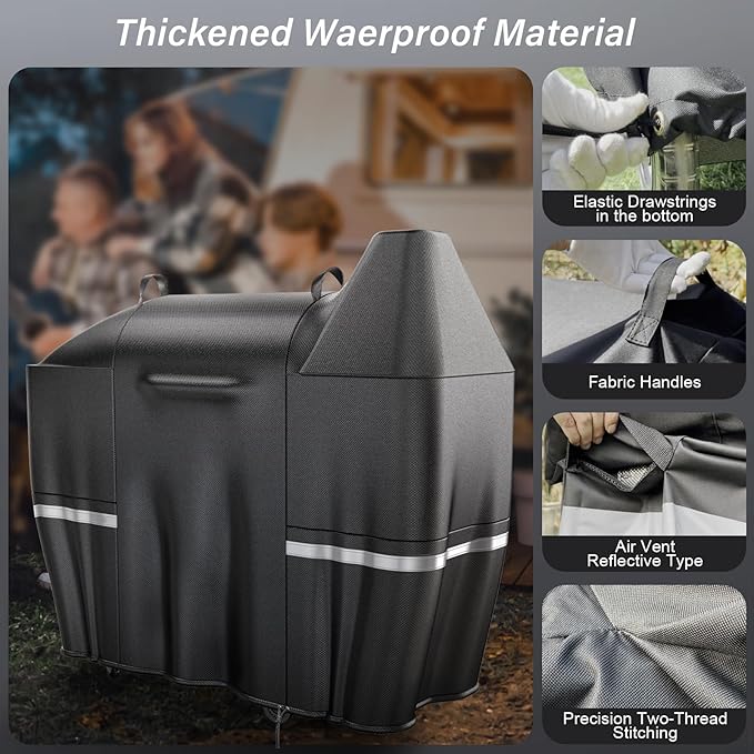 Utheer Grill Cover for Pit Boss Austin XL/Rancher XL, Z Grill 1000, 1100, 1100 Pro, 1000S, 1000SC, 1000Sq, 1000SC2, 1150 1500 Series Wood Pellet Grill, 600D Heavy Duty Waterproof, UV Protection Cover