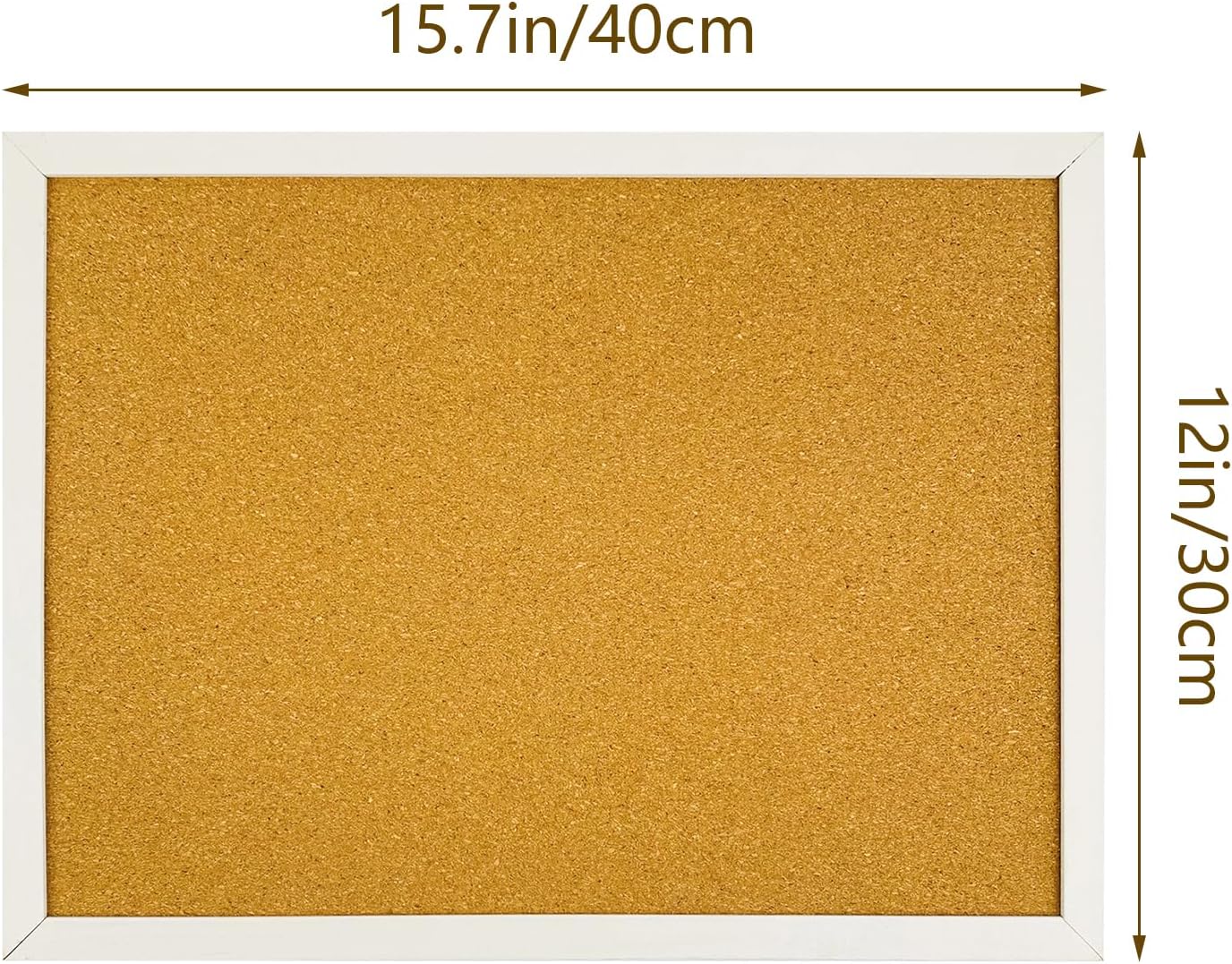 Skiennix Cork Bulletin Board - 15.7 X 12 Inches with White Oak Wood Frame for Office & Home Decor