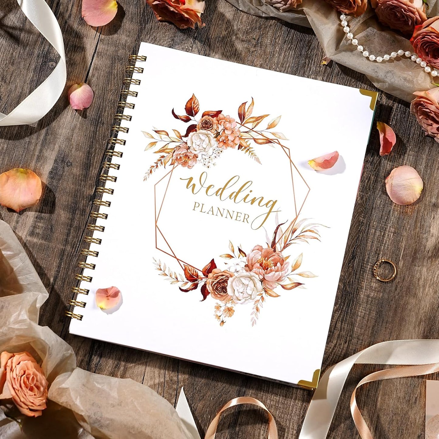 Wedding Planner Book by [Brand Name] - Elegant Organizer with Tabbed Sections, 8.5" x 11", Hardcover