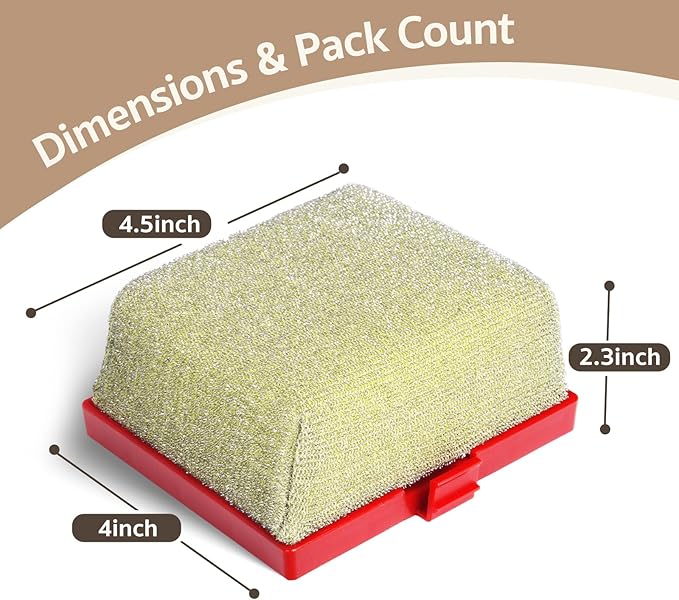 GASPRO Replaceable Cleaning Head for Steam Grill Brush, Bristle Free BBQ Grill Cleaning Pads with Heat-Activated Sponge, Safe for Most Grates, Replace & Reuse, Red