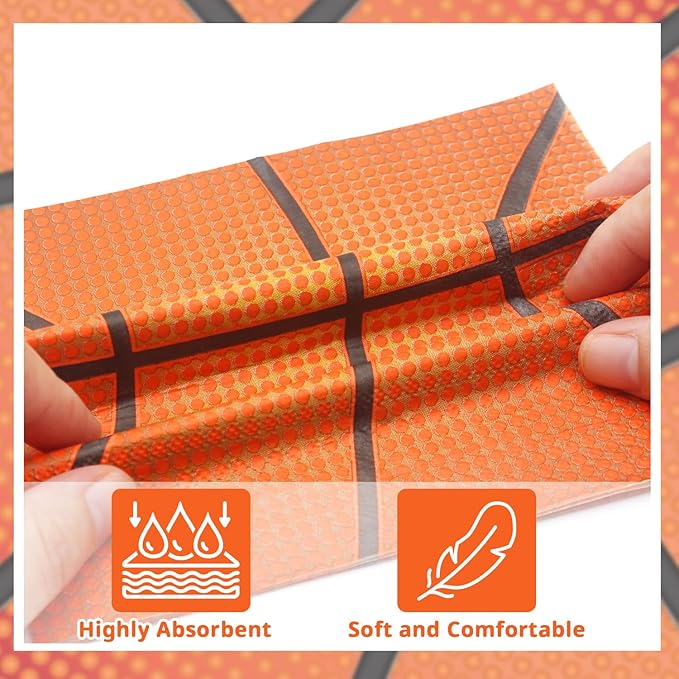 T-Antrix 40 Pcs Basketball Plates And Napkins Party Supplies, Basketball Birthday Decorations Disposable Paper Tableware Set Party Favors for Kids Serves 20