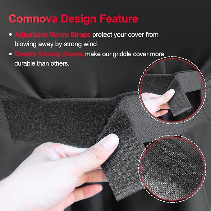 Comnova Grill Cover for Traeger Tailgater 20 Series - 600D Wood Pellet Smoker Cover for Traeger Waterproof & Heavy Duty, Pellet BBQ Cover for Treager 20 Series, Junior, Tailgater and Recteq 340 Grill