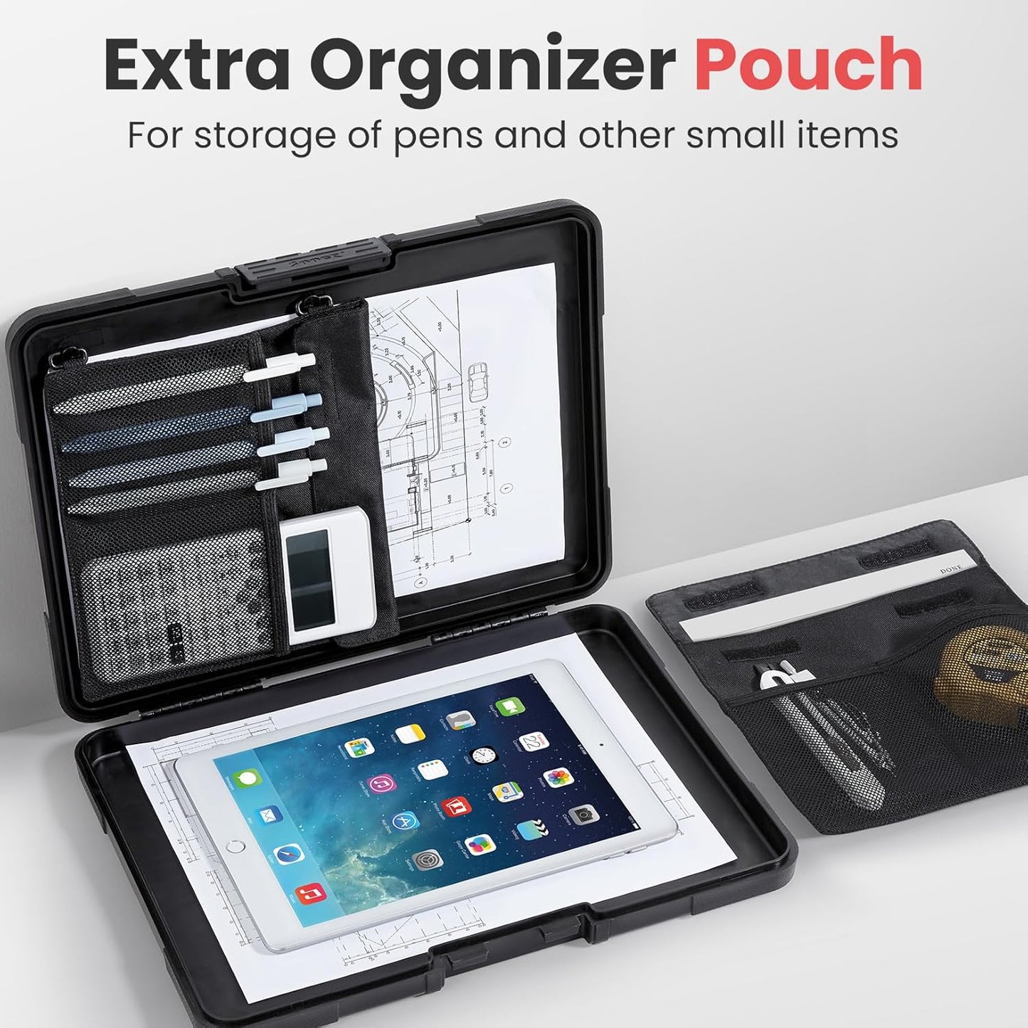 Sooez Toughest Clipboard - Heavy Duty Plastic with Internal Pen Pouch | A4/Letter Size, Shockproof Design
