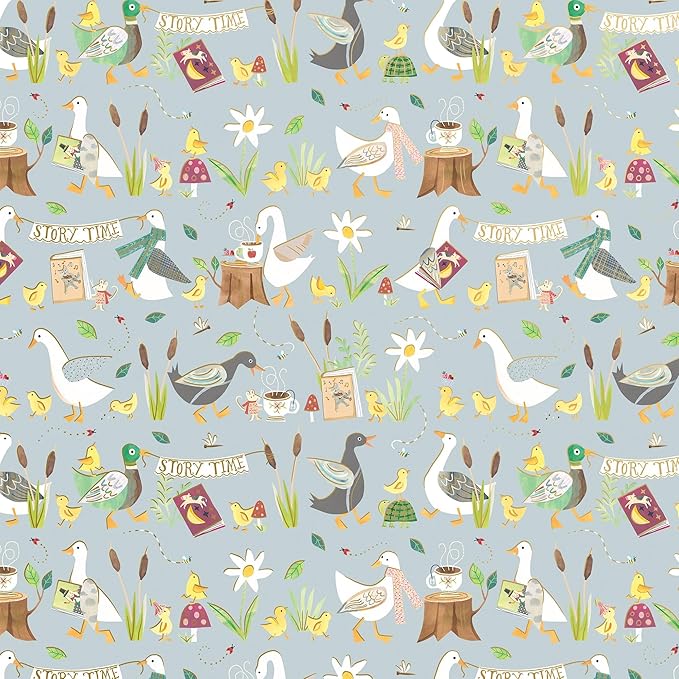 Jillson Roberts Baby Gift Wrap, Story Time (8 Rolls 5 feet x 30 inches)