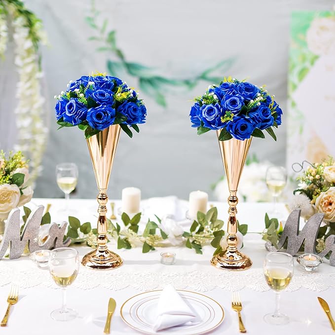 Flower Centerpieces for Wedding Tables: Wedding Table Decorations Royal Blue Flower Balls Centerpieces for Engagement Cerebration Party Center Pieces 10 Packs