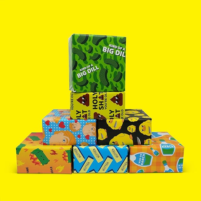 GOOFBALLS Hilarious Wrapping Paper Roll – Funny Gift Wrap for Birthdays, Holidays, White Elephant, Gag Gifts - Pickles