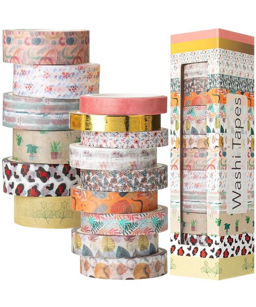 Mr. Pen Washi Tape Set - 15 Rolls of Woodland Whisper Decorative Tape for Scrapbooking & Crafting