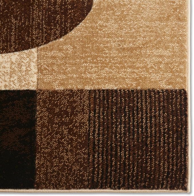 Home Dynamix Jasmine Modern Area Rug, Abstract Brown/Beige 9'2"x12'5"