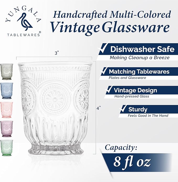 Multi-colored Small Drinking Glasses