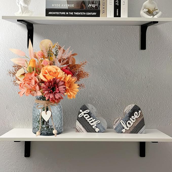 Leftover Fake Fall Flowers in Vase,Fall Silk Flower Arrangements,Fall Centerpieces for Tables,Faux Flowers for Vase,Artificial Flowers for Autumn Decor,Home Decor Living Room