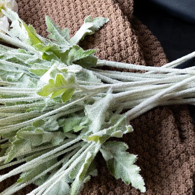 Artificial Flowers 6 Stems Poppy Silk Bouquet,for Wedding, Home, Party Decoration,Table Centerpiece Arrangement(White)