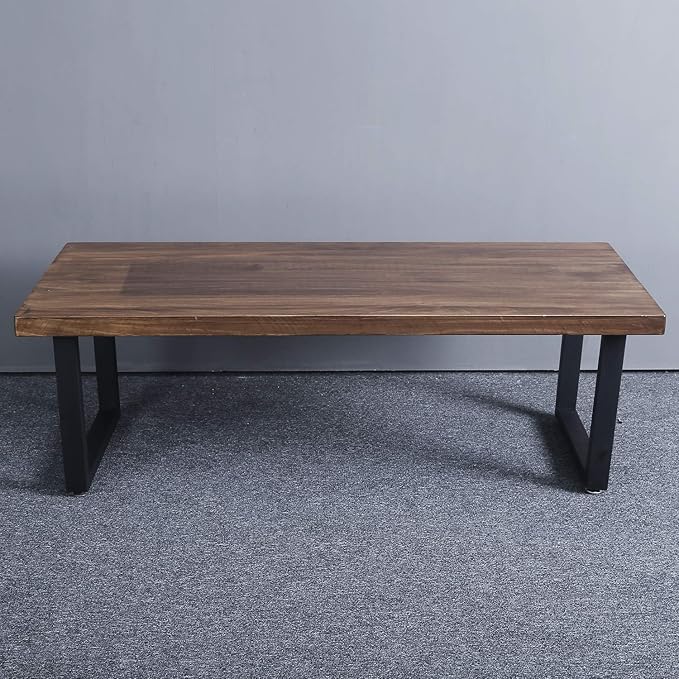 MBQQ Furniture Legs 15.7”Height 17.7”Wide Rustic Decory Square Tube Table Legs,Heavy Duty Metal Desk Legs,Dining Table Legs,Industrial Modern, DIY Iron Bench Legs