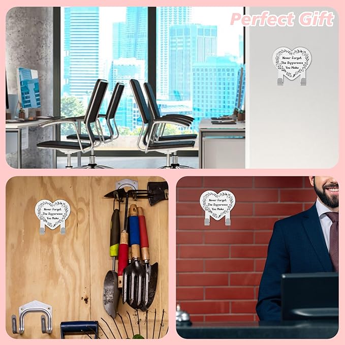 Key Holder for Wall Decorative, Wall Mounted Key Rack, Adhesive Stainless Steel Key Hooks, Key Organizer for Wall Mount, Key Hanger for Hallway Doorway Entryway Bathroom Kitchen Living Room, CHA312