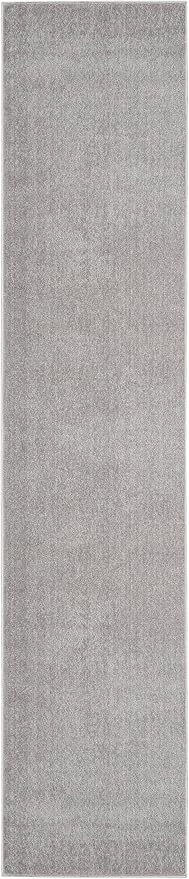 Nourison Home Nourison Essentials Silver Grey 2'2" x 16' Area Rug - Easy Clean, Non Shedding, Bed Room, Living Room, Dining Room, Kitchen (16' Runner)