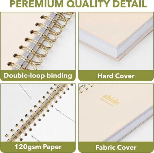 Mr. Pen Bible Study Journal - A5 Hardcover with 240 Pages, Gold Metal Spiral | Christian Gift for Women