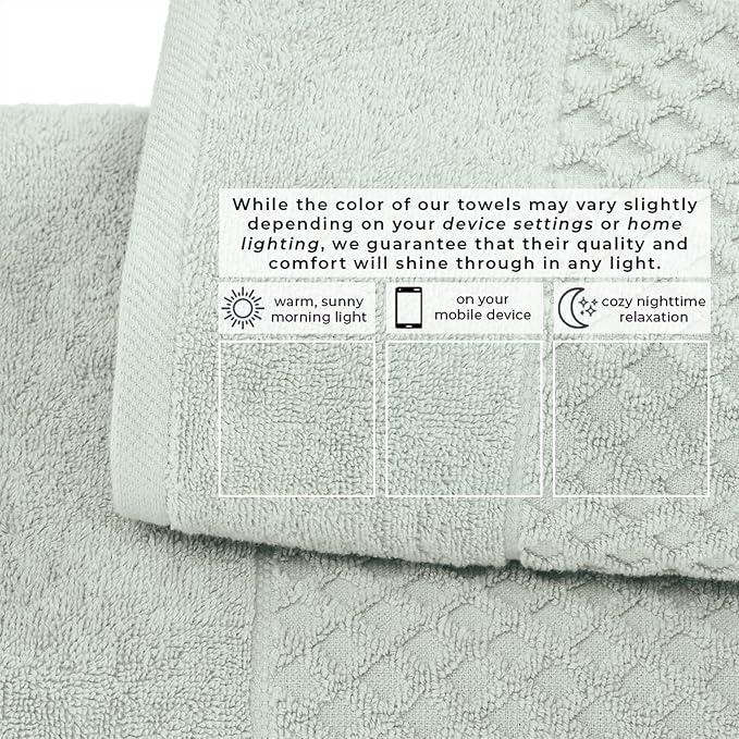 Great Bay Home Oversized Bath Sheets - 100% Cotton 2 Pack 68x35 Extra Large Towel - Absorbent, Durable, Quick-Dry Towels for Bathroom (Pastel Blue)