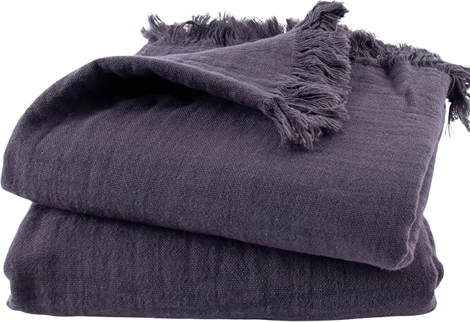 PÜSKÜL - Premium 2-Piece Oversized Muslin Bath Towel for Adult 35x70 Extra Large Bath Sheets | Natural 100% Turkish Cotton Soft Absorbent Quick-Dry Light Spa & Beach Towels(Pack of 2, Anthracite)