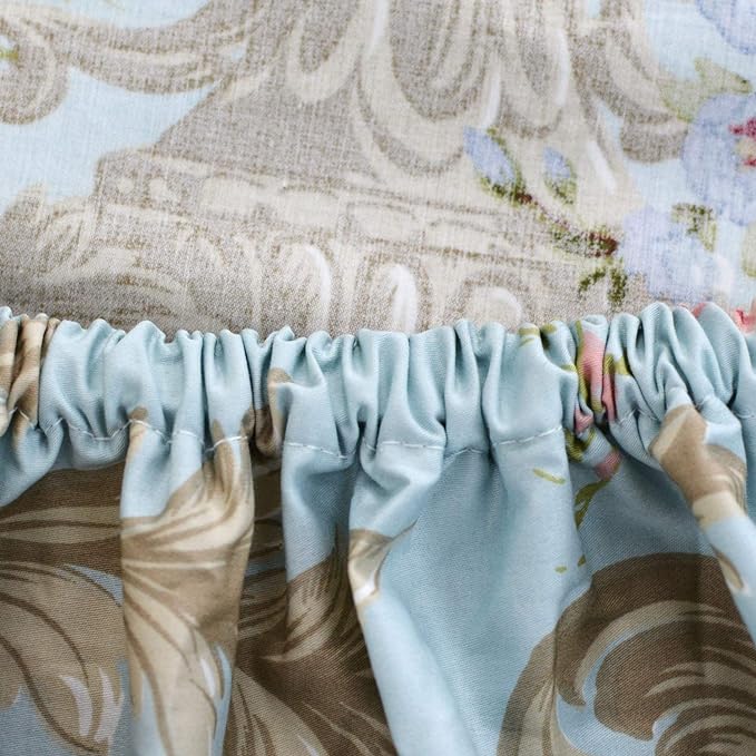 FADFAY Shabby Floral Bedding Elegant Peony Sheets Set Luxury Bedding Collections 800 Thread Count 100% Egyptian Cotton Deep Pocket, 4 Piece-Full Size
