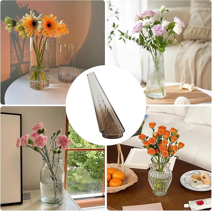 Mini Gradient Glass Vase, Exquisite Desktop Decorative Vase, Pro Glass Replacement for (Coffee)