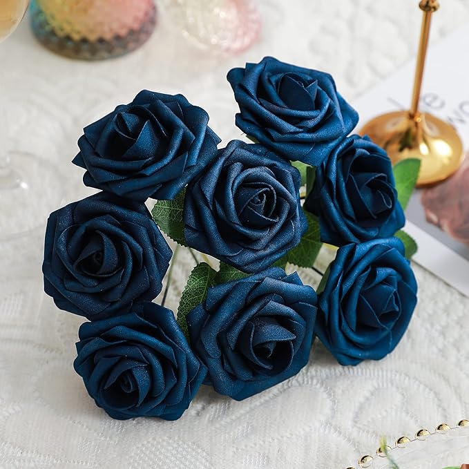 Artificial Flowers Combo, Fake Flowers for DIY Tables Centerpieces Baby Shower Bridal Shower Wedding Bouquet Arrangements Party Candle Holder Cake Decor Flower Home Decorations