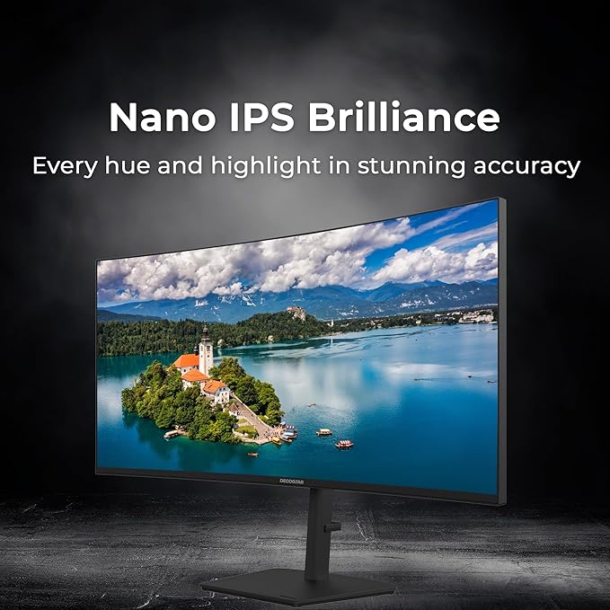 Deco Gear 40” Curved 5K2K Nano IPS Monitor | 5120×2160 UltraWide 21:9 Display, 120 Hz Refresh | 65 W USB-C PD | HDR, Adaptive Sync | Built-in Speakers