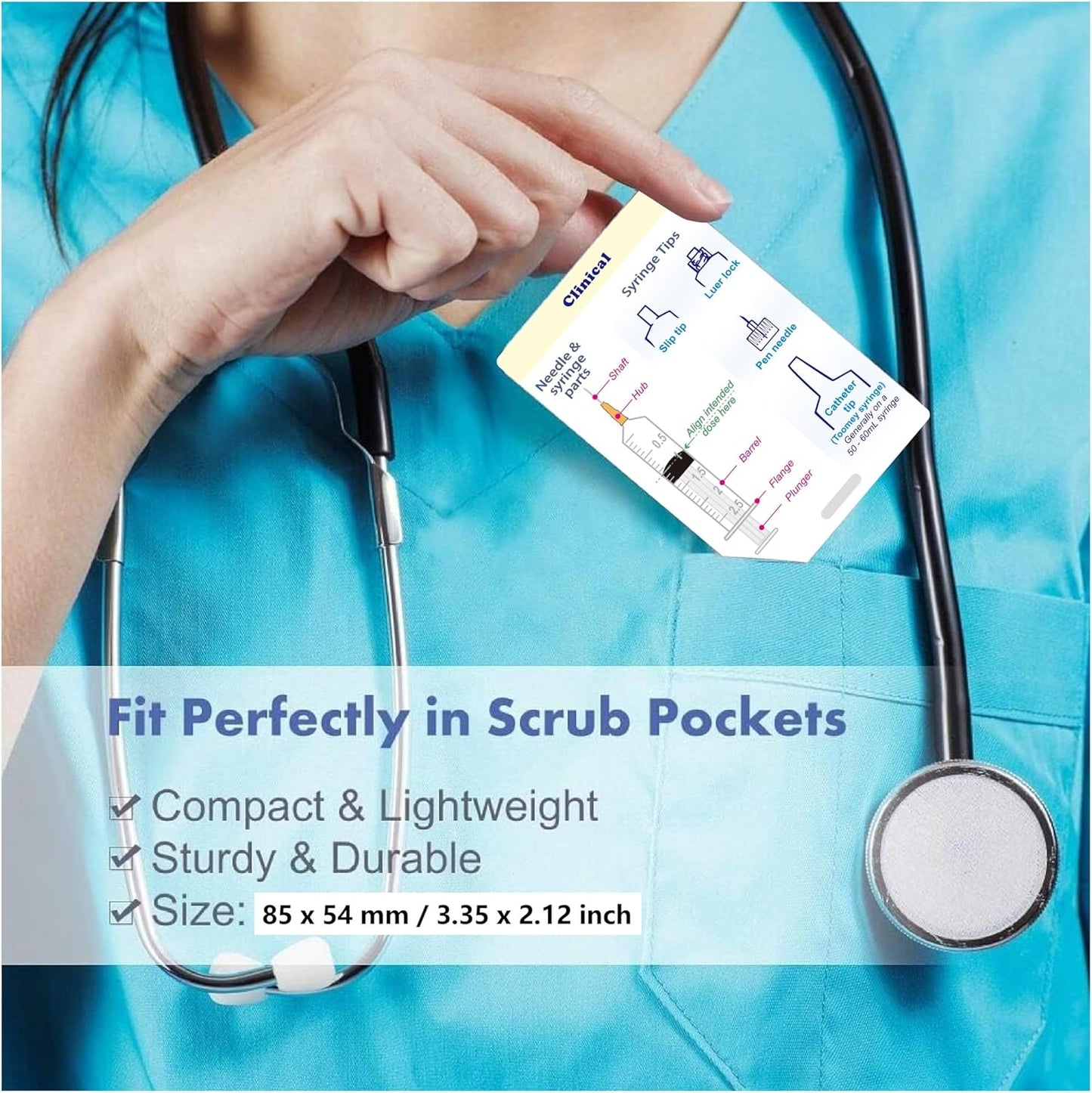 Skiennix Nursing Badge Reference Cards - Essential Pocket Size Success Bundle for Nursing Students