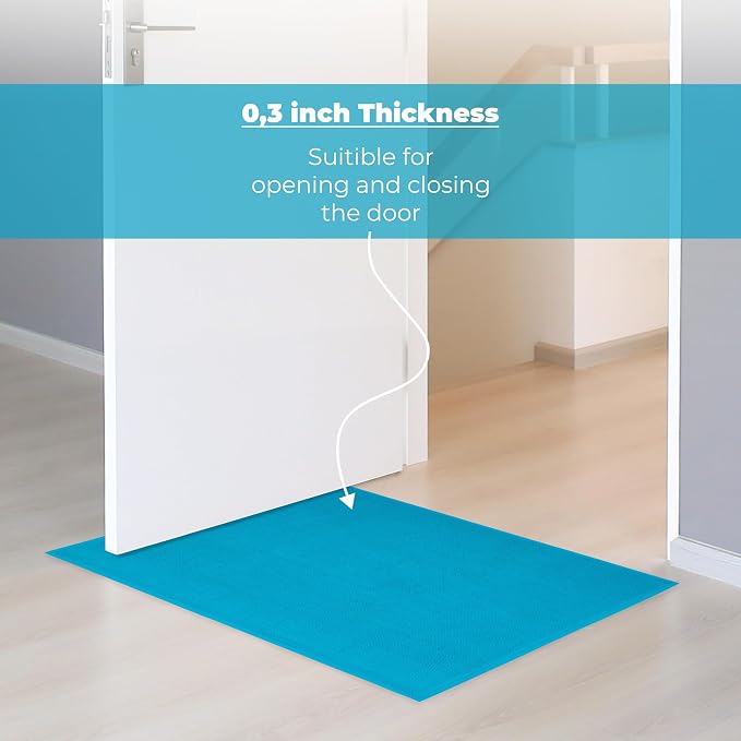 Cotton Paradise 100% Cotton Turkish Bathmat Rug, Soft Absorbent Quick Dry Non Slip, 17x24 Bathmat Rug, Ocean Aqua