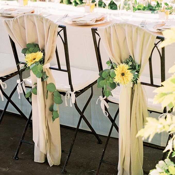 12pcs Yellow Gerbera Daisy Artificial Flowers Realistic Faux Daisies Fake Daisy Flowers for Vase Table Centerpiece Home Wedding Party Garden Decoration(Yellow)