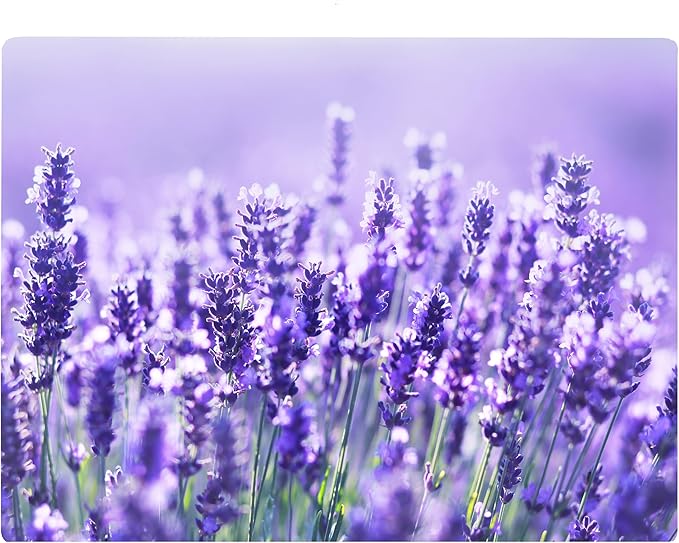 Lavendar Floral Pattern Flower Love Kitchen Glass Cutting Board Decorative Valentine's Mother's Day Gift For Her Flowers (Lavendar)