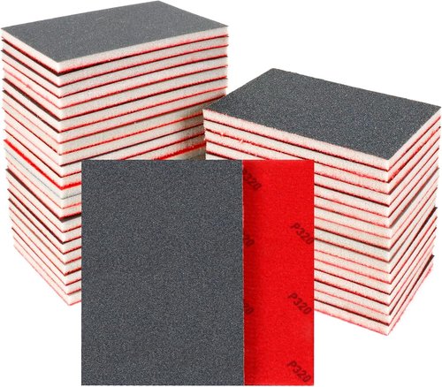 24 Pcs Sanding Sponge by [Brand Name] - 320 Grit Washable & Reusable Blocks for Smooth Finishing