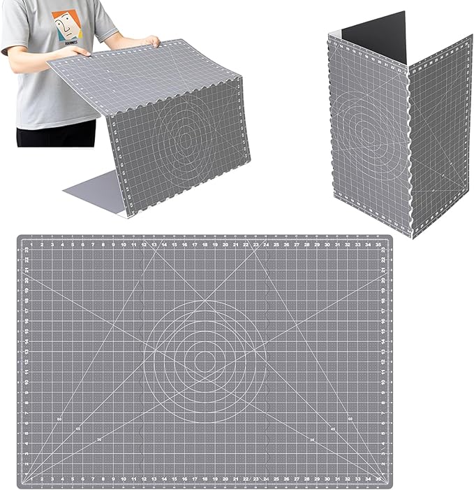 24" x 36" Self Healing Folding Cutting Mat with Grid for Quilting, Sewing, Craft Hobby Board Sewing Cutting Mat for Quilting, Leather, Fabric, Crafting, Scrapbooking, Art, Clay