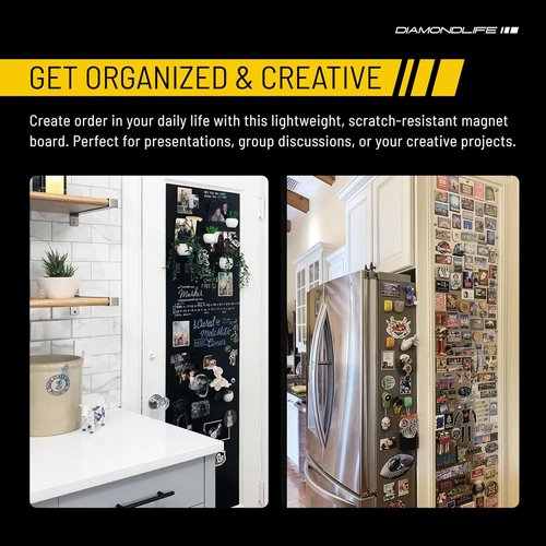 Magnetic Board 24"x36" - Versatile Memo & Vision Board for Home, Office, Classroom | Includes Command Strips