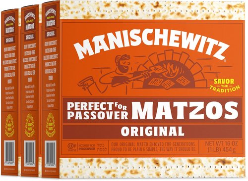 Manischewitz Kosher Matzo for Passover - 3 Lbs (3 Boxes) | Perfect for Celebrations