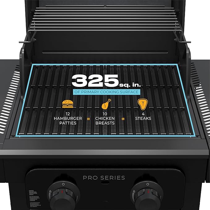 Charbroil Pro Series with Amplifire Infrared Technology 2-Burner Propane Gas Grill and Griddle Cabinet, Black - 463676724