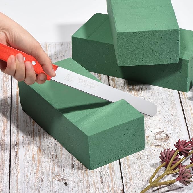 PATIKIL Floral Foam Knife, 1 Pcs 48 x 3.1CM Florist Professional Cutting Knife for Flower Foam Block Cake, Wooden Handle