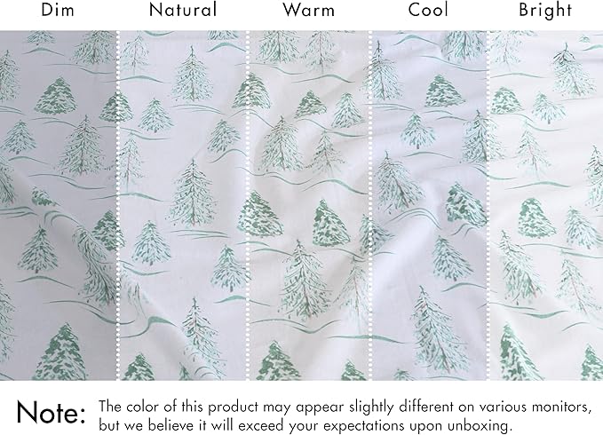 RUVANTI Flannel Sheets Full Size - 100% Cotton Double Brushed Bed Sheets Set, Deep Pockets 16 Inches, All Seasons Breathable & Extra Soft Full Sheets, Warm & Cozy, 4 Piece, Alpine Serenity