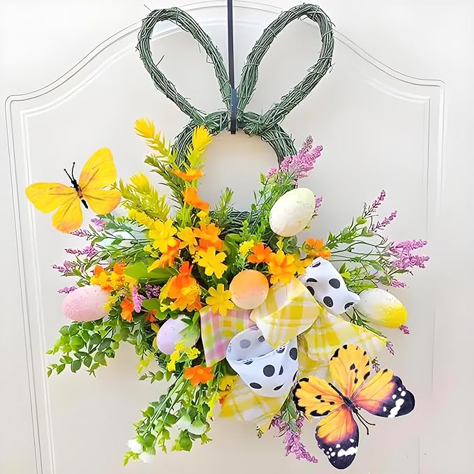 12 PCS Artificial Fabric Butterflies, 2 Sizes Reusable Butterly Crafts Decor, DIY 3D Butterfly Decorations for Fake Flowers Floral Nursery Wedding Tea Party Birthday Easter Spring. (Orange Large)