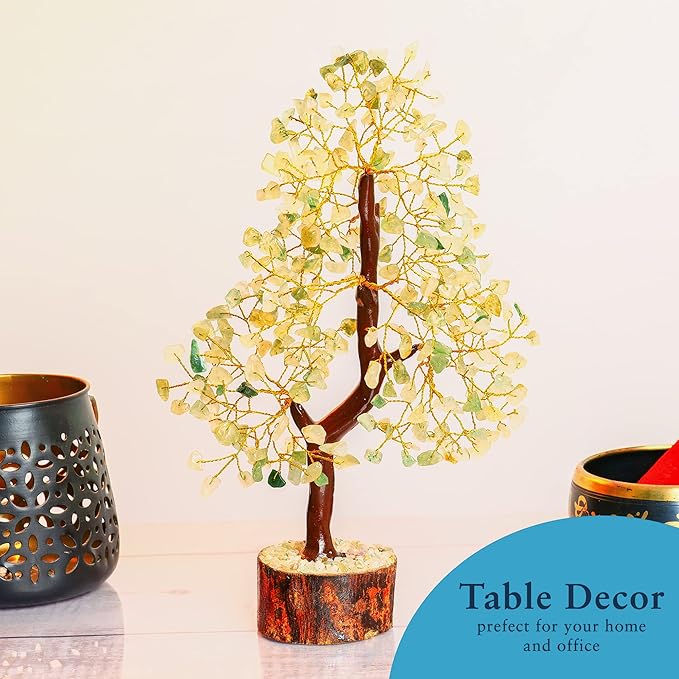 YATHABI Green Jade - Spiritual Tree - Jade Crystal - Crystal Tree of Life - Jade Tree Decor - Feng Shui Tree - Crystal Money Tree - Positive Energy - Bonsai Tree - Chakra Tree