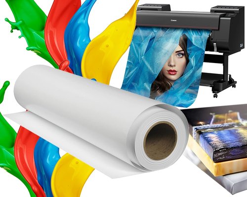 Poly-Cotton Inkjet Canvas Roll - 16”x40’ | 13 Oz (400 GSM) Glossy for Professional Digital Printing