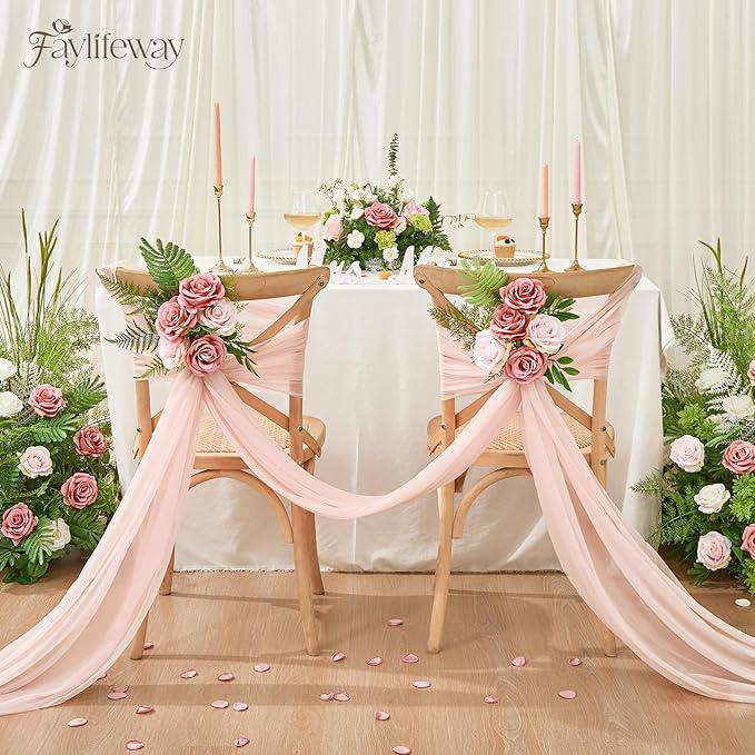 20PCS Artificial Dusty Pink Roses, 3.9'' Silk Flower Head Fake Dusty Pink Rose with Long Stems, Realistic Faux Roses Bouquet for Mother's Day DIY Wedding Home Party Office Decoration