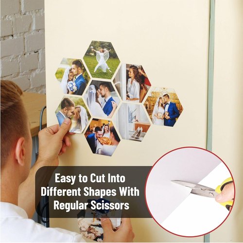 Mr. Pen - Flexible Adhesive Magnetic Sheets | 4" x 6", 10 Pack, Cuttable Picture Magnets